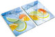 Glas Schneidebretter Küchen Oberfläche Design Wasser Zitrusfrüchte 2x40x52 cm