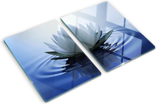 Glas Schneidebrett Küchenschneidebrett Gehärtetes Glas Design Neroli 2x40x52 cm