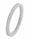 Senza Damen Ring Vollring mit Zirkonia aus Silber