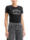 Logo Damen T-Shirt Black