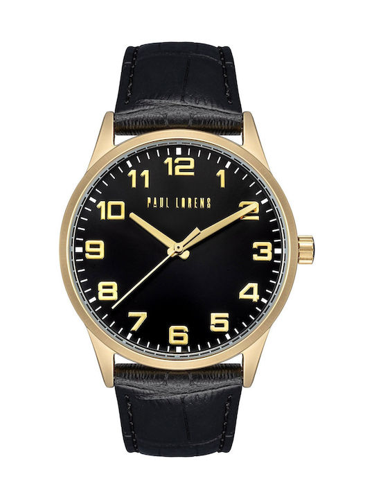 Paul Lorens Herrenuhr 41mm Batterie mit Schwarz...