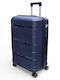Olia Home Medium Travel Suitcase Blue with 4 Wheels