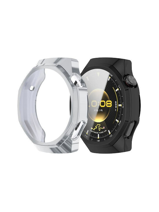 Силиконов Калъф със Стъкло в Сребрист цвят за Huawei Watch GT 6 Pro 46мм