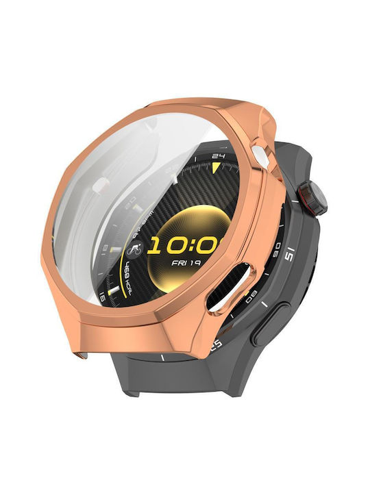 Silicone Case with Glass in Rose Gold color for Huawei Watch GT 6 Pro