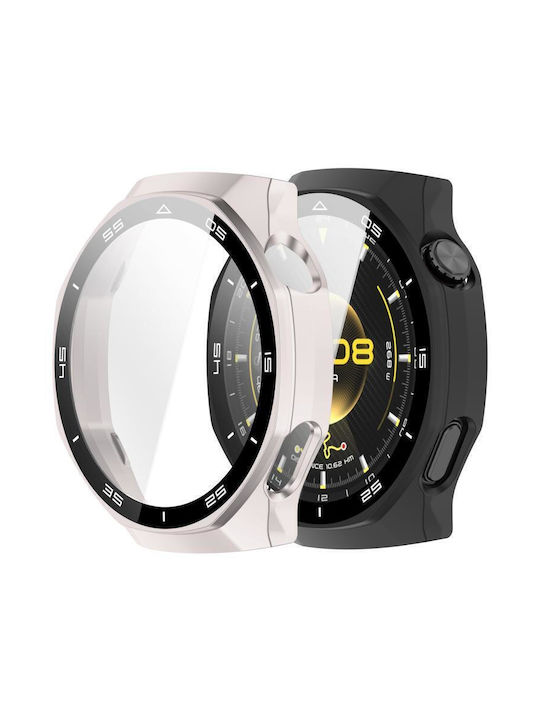 Plastic Case with Glass in Beige color for Huawei Watch GT 6 Pro 46mm