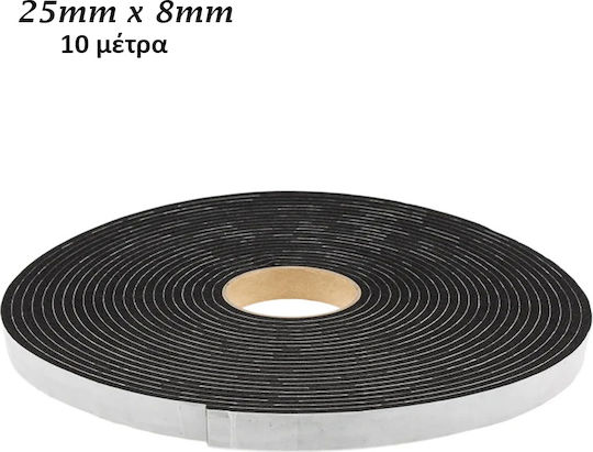 Waterproof Insulation Sponge Self-Adhesive Sealing Tape 25mm X 8mm 10 Meters Sa25-8