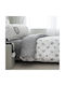 Vesta Home Σετ Σεντόνια Μονά Βαμβακερά Γκρι, Λευκό 170x260cm