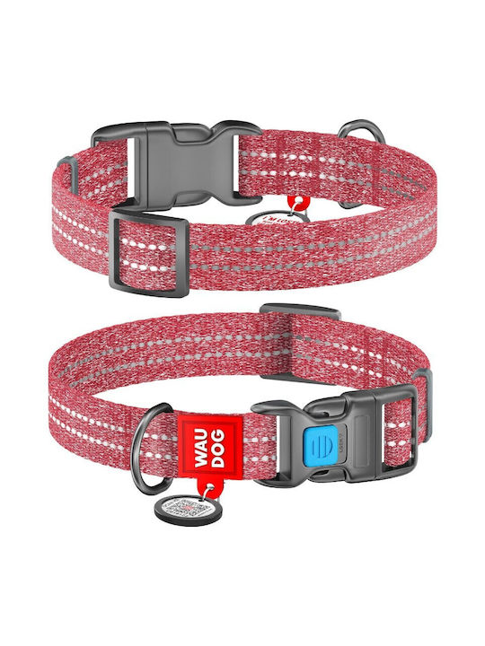 Waudog Reflective Red Fastex Collar M 20mm X 28-40cm Smartid