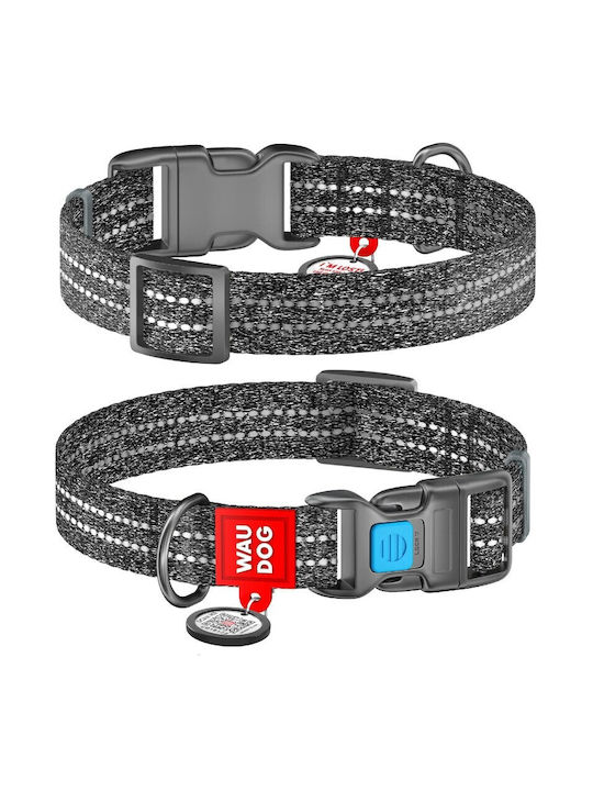 Waudog Reflective Grey Fastex Collar L 25mm X 33-49cm Smartid