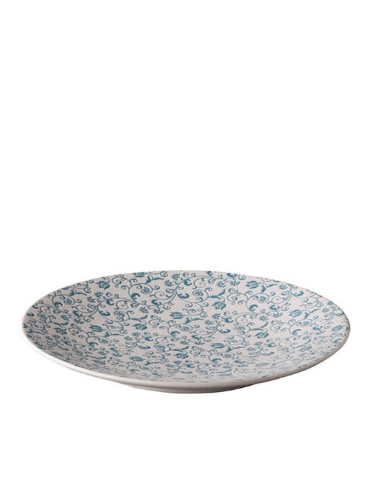Authentic Teller Untiefe Keramik Blau mit Durchmesser 21.5cm