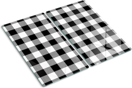 Glas Schneidebrett Küchen Schutz Dekoration Netz 2x30x52 cm