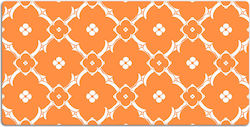 Surface Mat Keyboard Mouse Orange Flowers 90x45 Cm