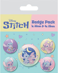 Badges 5 Pcs Stitch + Angel Space Rocks Pack 5 Badges Bp2404702