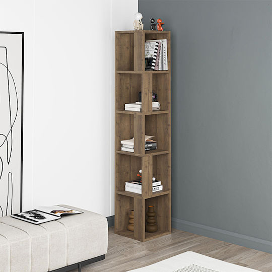 Γωνιακή Βιβλιοθήκη Piano Ανοιχτό Καρυδί 31.4x31.4x158.9εκ. Γωνιακή Βιβλιοθήκη Piano Ανοιχτό Καρυδί 31.4x31.4x158.9εκ.