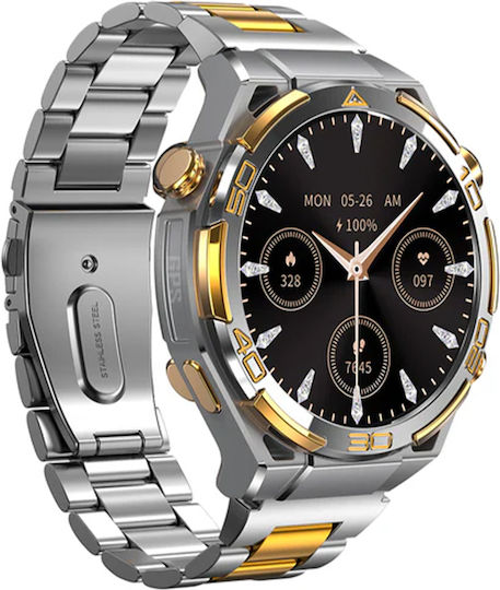 BlackView W90 Pro Aluminium Smartwatch mit Pulsmesser (Silber)