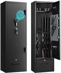 Dulap Pentru Arme Cu Încuietoare Combinată 2 Chei De Urgență 280 X 405 X 1400 Mm 4 Arme Alarmă Lumină Led 2 Sloturi Pentru Muniție 2 Buzunare Pentru Pistol