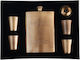 Φλασκί Σετ Jim Beam Χρυσό Stainless Steel 8oz