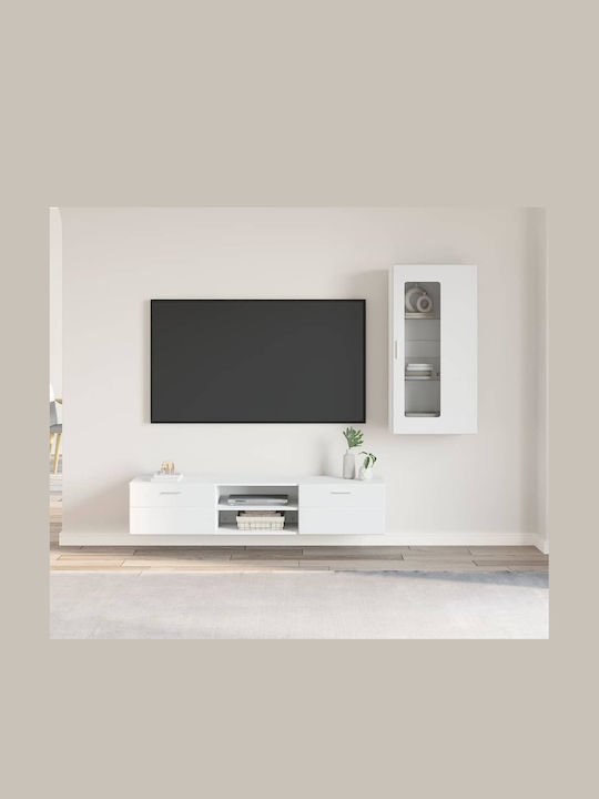 Wohnzimmer TV-Einheit Weiß M150xB39xH30cm