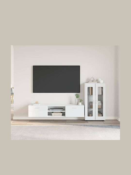 Bibliotecă Living Albă L150xL39xÎ30cm