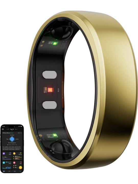 RingConn Gen 2 Smart Ring 19mm με Παλμογράφο Χρυσό