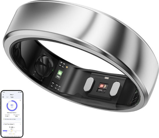 RingConn Gen 2 Air Smart Ring 16.5mm Αδιάβροχο με Παλμογράφο Galaxy Silver