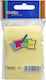 Memo Pads Stickers Yellow Pack 100 Sheets 7.6x5cm Justnote 38454 24 Packs