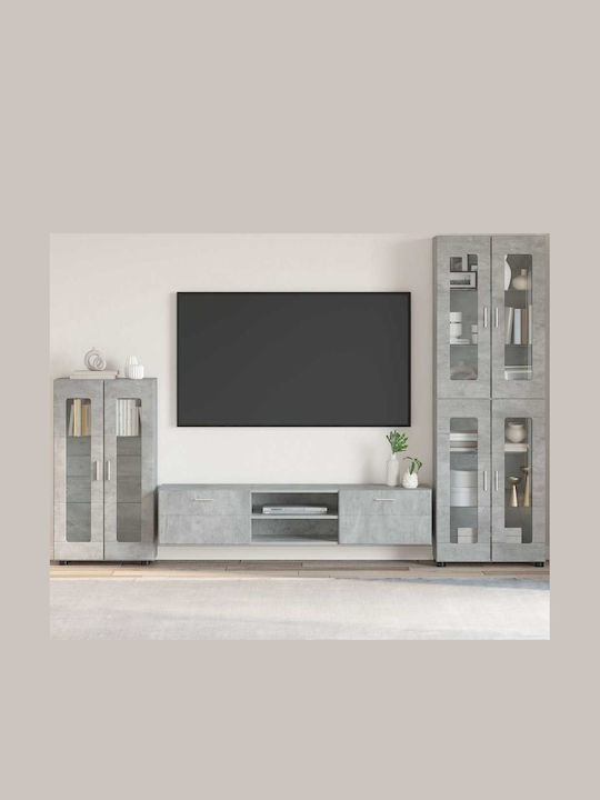 Unitate TV pentru sufragerie Gri L55.5xA29xÎ100cm
