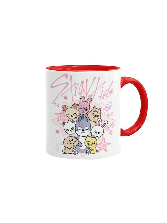 Koupakoupa Stray Kids Pink Κούπα Κεραμική Κόκκι...