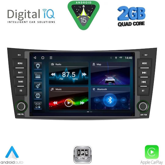 Digital IQ Ηχοσύστημα Αυτοκινήτου για Mercedes-Benz E Class / CLS Class 2003-2009 (Bluetooth/USB/WiFi/GPS/Apple-Carplay/Android-Auto) με Οθόνη Αφής 8"