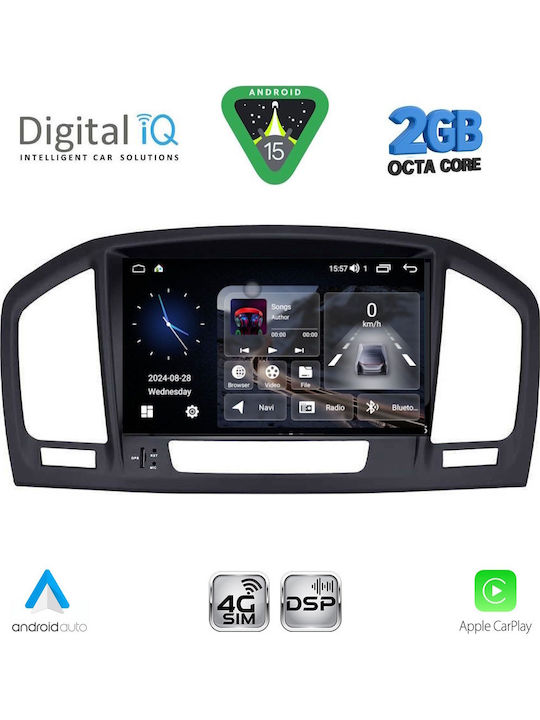 Digital IQ Auto-Audiosystem für Opel Abzeichen 2008-2013 (Bluetooth/USB/WiFi/GPS/Apple-Carplay/Android-Auto) mit Touchscreen 8"