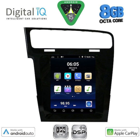 Digital IQ Ηχοσύστημα Αυτοκινήτου για Volkswagen Golf 2013-2021 (Bluetooth/USB/WiFi/GPS/Apple-Carplay/Android-Auto) με Οθόνη Αφής 4.1"