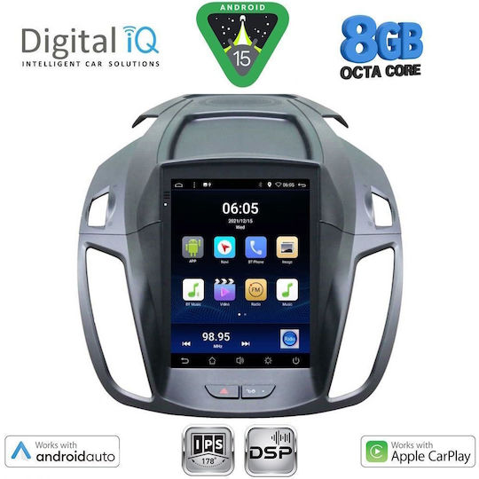 Digital IQ Ηχοσύστημα Αυτοκινήτου για Ford Kuga 2013-2019 (Bluetooth/USB/AUX/WiFi/GPS/Apple-Carplay/Android-Auto) με Οθόνη Αφής 9.7"
