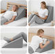 vidaXL Leg Wedge Pillow with Memory Foam 60x50x30cm Gray 42020195