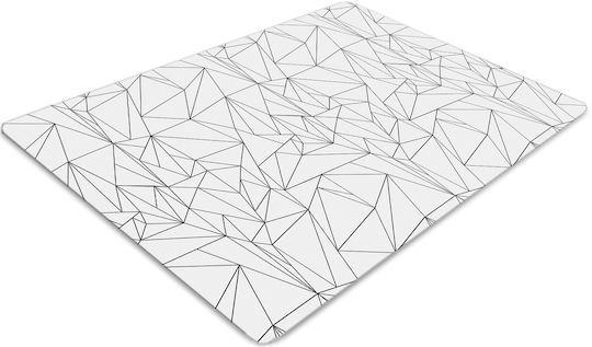 Covoraș De Podea Birou Model Protecție Podelei Triunghiuri Simple 100x70 Cm