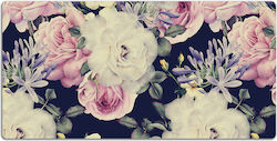 Vinyl Desk Surface Protector White Vintage Rose...