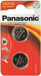 Panasonic Baterii Pentru Ceasuri Litiu CR2016 2 Bucăți
