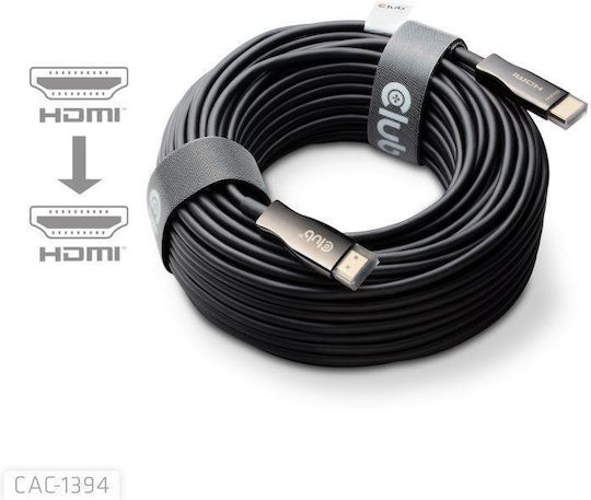Club3D HDMI 2.1 Ultra High Speed 48Gbps 4K 120Hz HDR VRR Cable HDMI male - HDMI male 100m Μαύρο