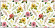 Vinyl Unterlage Tastatur & Maus Aquarell Blumen...