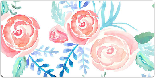 Schreibtischunterlagen Organisation Tastatur Maus Leuchtende Blumen 90x45 cm