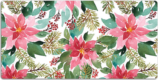Desk Protector Decorative Print Red Stars 90x45 Cm