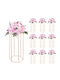 Wedding Flower Base Vevor 10 Pieces Flower Base Column 60cm Flower Bases Acrylic Laminate Hexagonal Cubic Flower Display Base Wedding Party Birthday Home Gold Centerpiece Bases