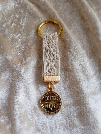By Anastasia's Art Creations Μαρτυρικό Βάπτισης Μπρελόκ Metallisch Gold 50Stück