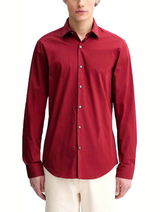 Calvin Klein Cotton Shirt Bordeaux