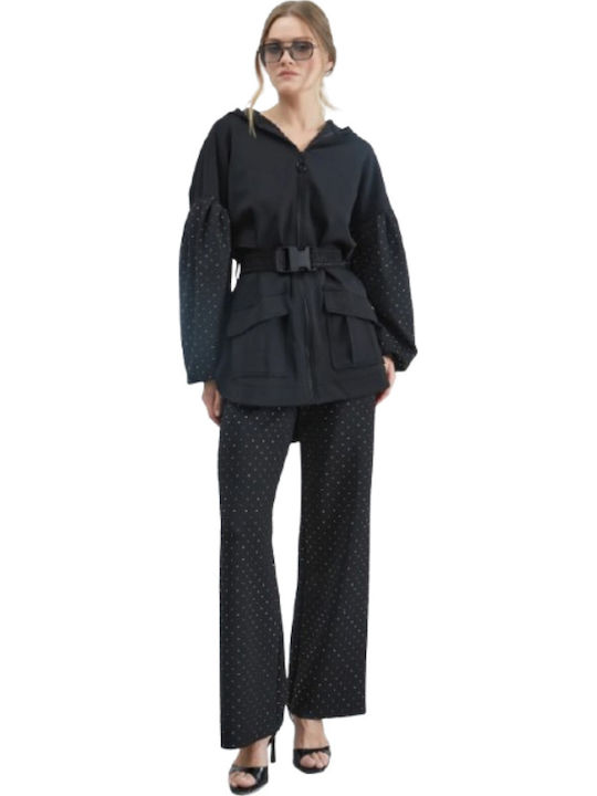 Women's Fabric Trousers Black