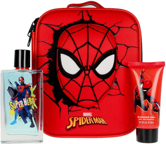 Marvel Kids Fragrances Set Eau de Toilette with Shower Gel 60ml & Toiletry Bag 100ml