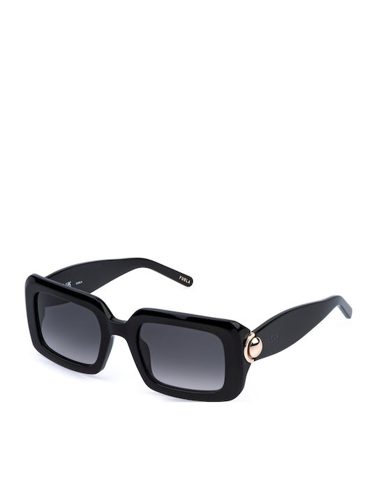 Furla 0700 Unisex Sunglasses with Black Horn-Ri...