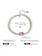 Women's Bracelet made of Leather with Zircon
