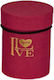 Gift Box With Handle – "I Love You" Bordeaux 9x11.5 Cm