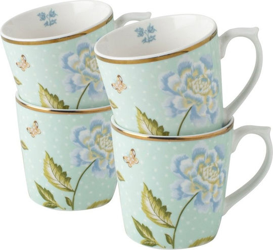 Сет Чаши Порцелан Mint Uni 32cl Laura Ashley Heritage Сет 4 Бройки Giftbox La182795 00054166