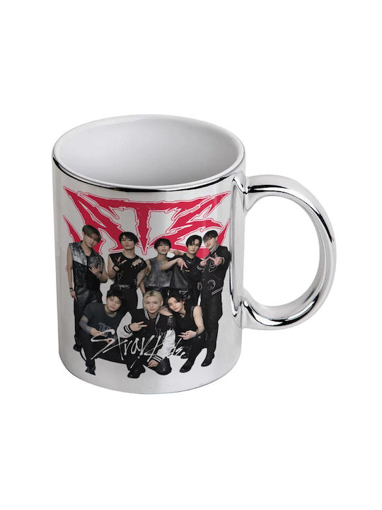 Stray Kids K-pop Band Ceramic Silver Mirror Mug...